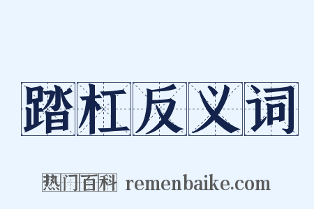 踏杠反义词是什么意思的图片